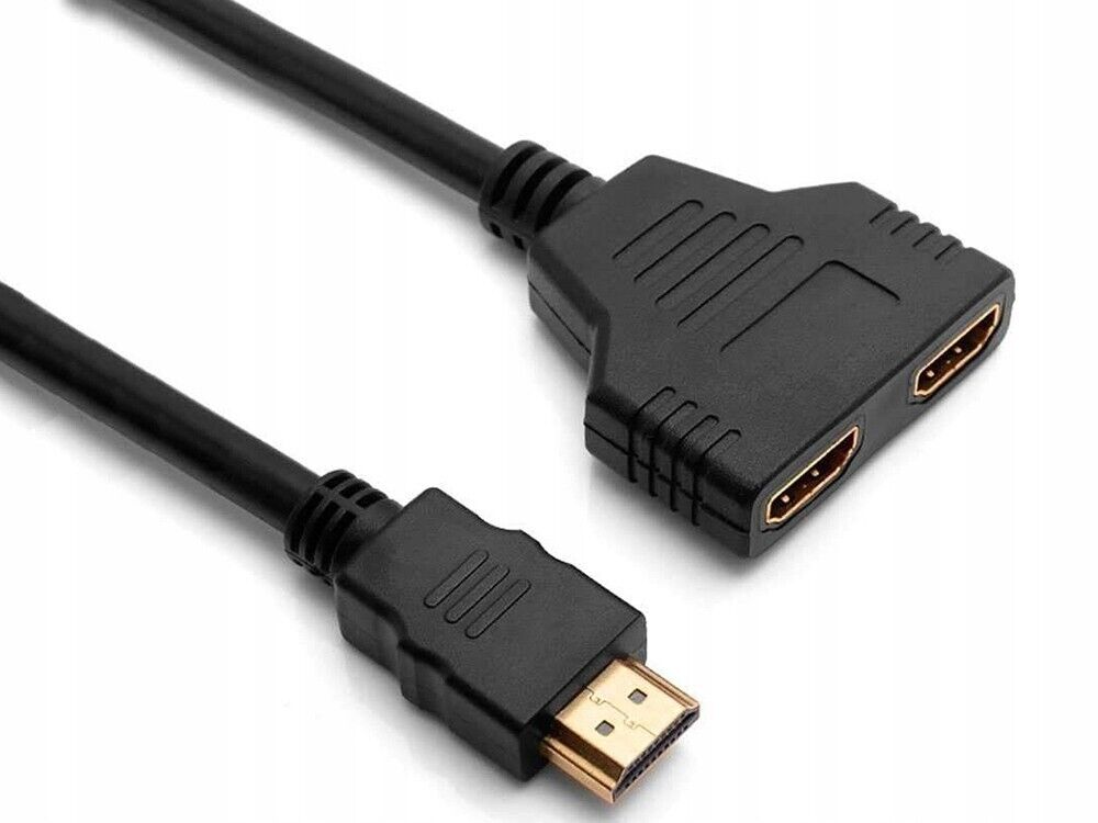 HDMI Splitter Verteiler 2 in 1 Adapter Konverter Hub Kabel PC TV HDMI Wandler - Easy2sell - Deluxe