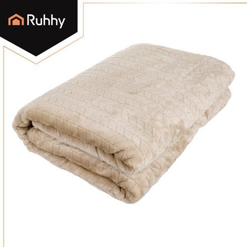 Heizdecke 180x130 cm Beige – Heizmatte mit Fernbedienung und 10 Stufen - Easy2sell - Deluxe