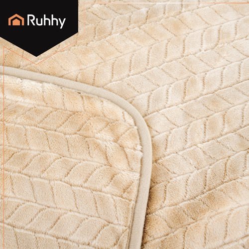 Heizdecke 180x130 cm Beige – Heizmatte mit Fernbedienung und 10 Stufen - Easy2sell - Deluxe