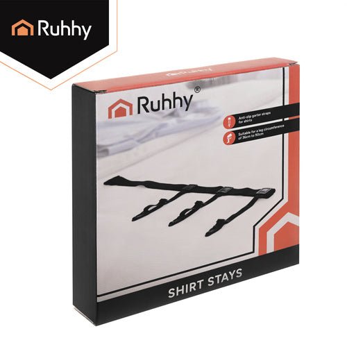 Hemdenhalter 2er Set für Herren – Elastische Hemdstraps in Schwarz - Easy2sell - Deluxe