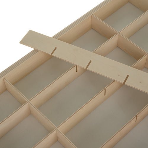 Holzregal für Puppen 54 Fächer 10 cm Sperrholz beige 104x46x4,5 cm Wandregal