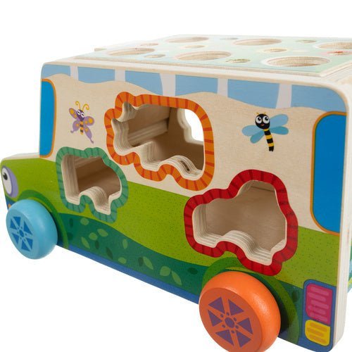 Holzspielzeug Sortierauto – 3er Set Steckspiel aus Holz für Kinder - Easy2sell - Deluxe
