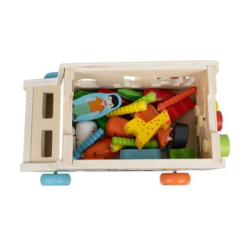 Holzspielzeug Sortierauto – 3er Set Steckspiel aus Holz für Kinder - Easy2sell - Deluxe