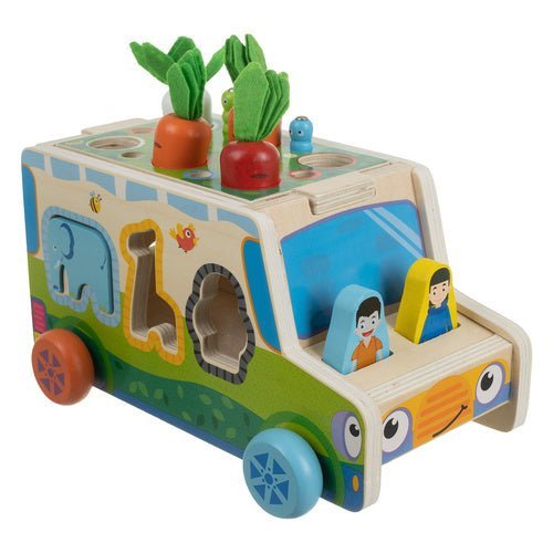 Holzspielzeug Sortierauto – 3er Set Steckspiel aus Holz für Kinder - Easy2sell - Deluxe