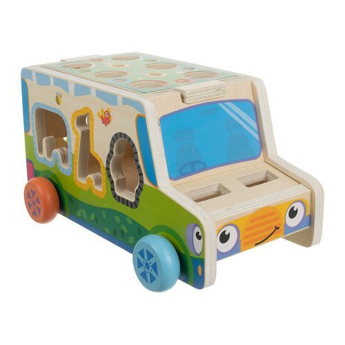 Holzspielzeug Sortierauto – 3er Set Steckspiel aus Holz für Kinder - Easy2sell - Deluxe
