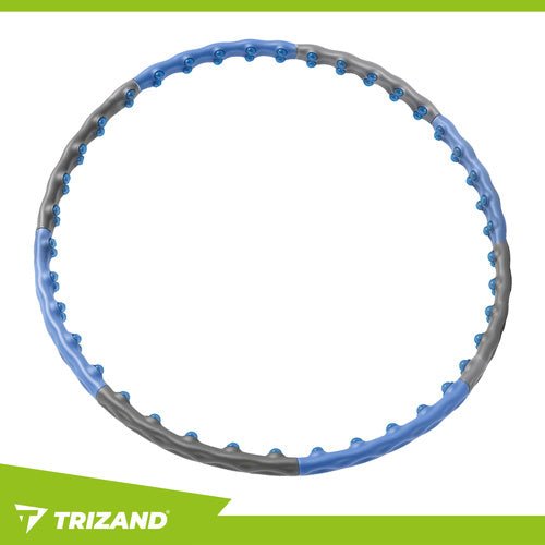 Hula - Hoop - Reifen mit Massage - Noppen und Magneten, 110 cm, Blau - Schwarz - Easy2sell - Deluxe