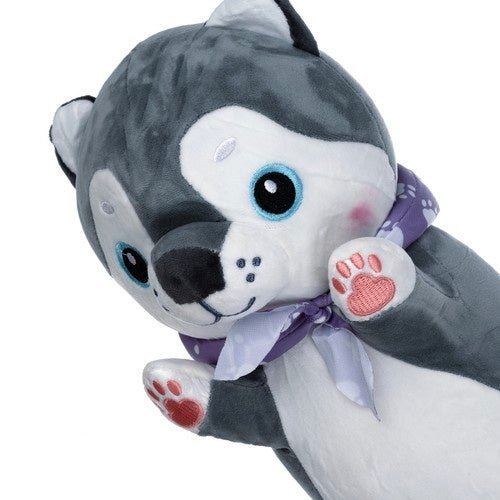 Hundemaskottchen Kissen Kuscheltier 70cm XXL Plüschtier Grau für Kinder - Easy2sell - Deluxe