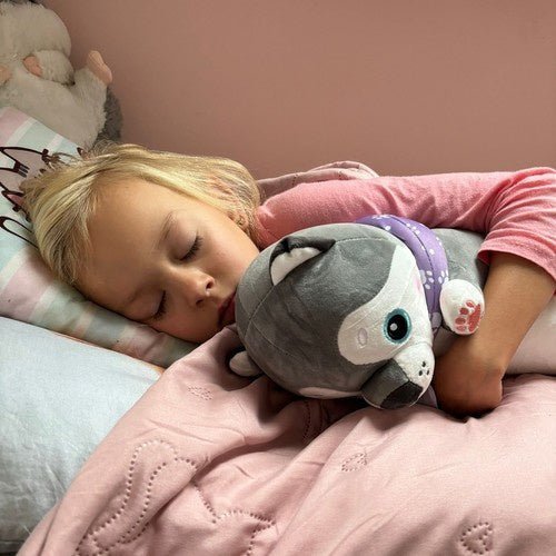Hundemaskottchen Kissen Kuscheltier 70cm XXL Plüschtier Grau für Kinder - Easy2sell - Deluxe