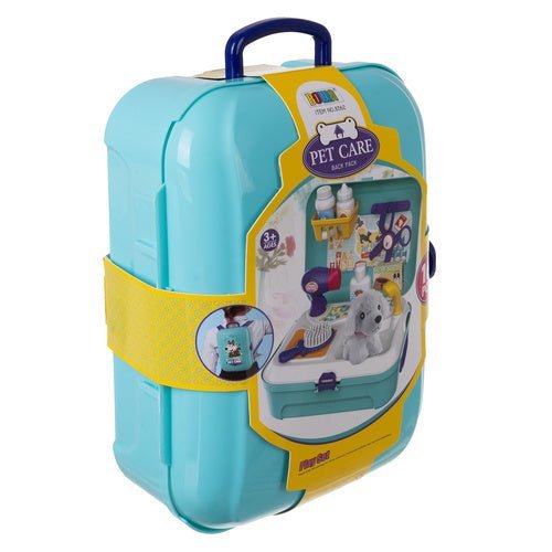Hundepflegeset Spielzeug im Rucksack – 9 - teiliges Set mit Plüschhund - Easy2sell - Deluxe