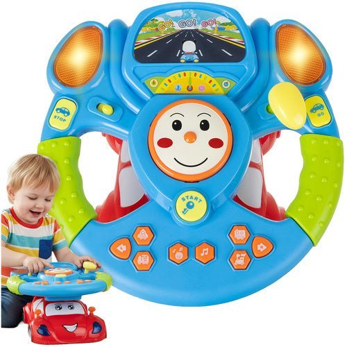 Interaktives Lenkrad Spielzeug mit Musik, LED - Projektor und Sound für Kinder - Easy2sell - Deluxe