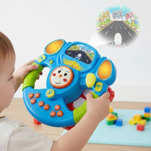 Interaktives Lenkrad Spielzeug mit Musik, LED - Projektor und Sound für Kinder - Easy2sell - Deluxe