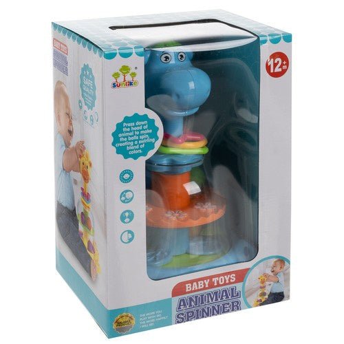 Interaktives Nilpferd Karussell mit Bunten Kugeln – Baby Kreisel ab 12 Monate - Easy2sell - Deluxe