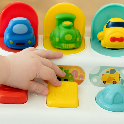 Interaktives Pop - Up Spielzeug – 4 Hüpffahrzeuge für Kinder ab 18 Monaten - Easy2sell - Deluxe