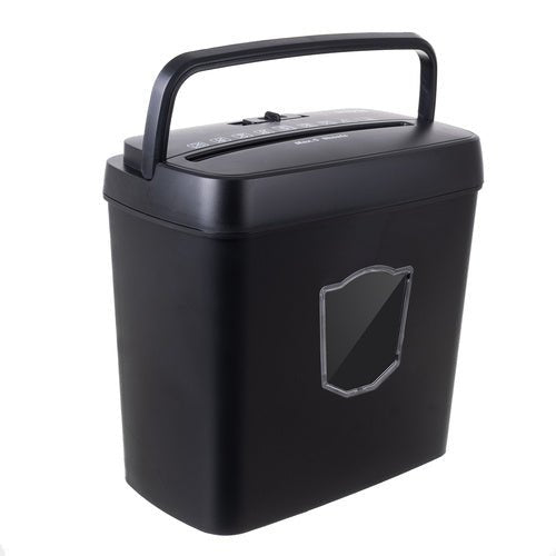 Aktenvernichter Papier CDs A4 P-4 5 Blatt 12,5 L 4x40 mm Rücklauf Auto Schwarz