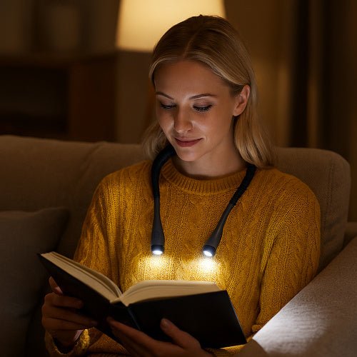 Izoxis 25675 LED-Leselampe zum Umhängen, schwarz