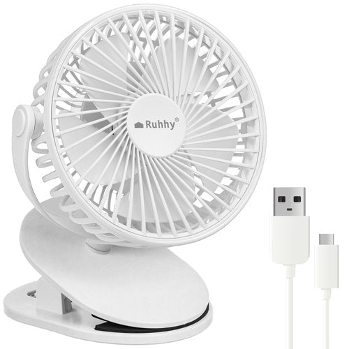 Kabelloser Clip - Ventilator mit 360° Drehung, weiß - Easy2sell - Deluxe