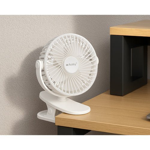 Kabelloser Clip - Ventilator mit 360° Drehung, weiß - Easy2sell - Deluxe