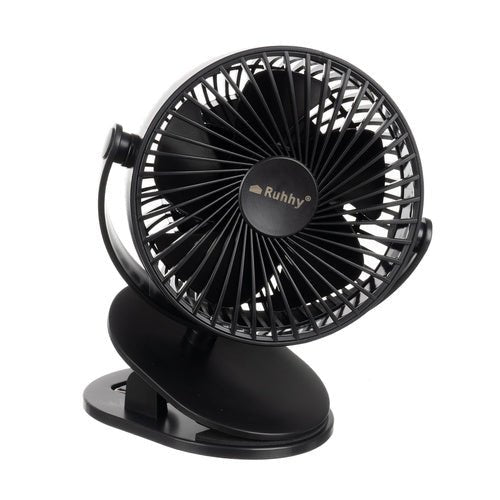 Kabelloser Clipventilator mit 360° - Drehung, schwarz - Easy2sell - Deluxe