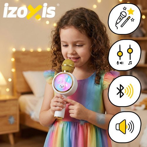 Kabelloses Karaoke - Mikrofon mit klarer Klangqualität, weiß - Easy2sell - Deluxe