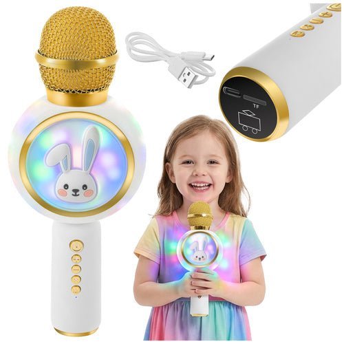 Kabelloses Karaoke - Mikrofon mit klarer Klangqualität, weiß - Easy2sell - Deluxe