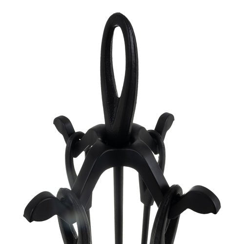 Kaminbesteck Set 4 - teilig – Kaminzubehör aus Edelstahl in Schwarz Matt - Easy2sell - Deluxe