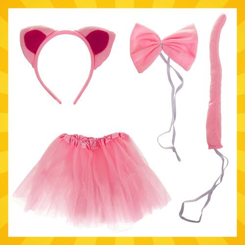 Kätzchenkostüm - Rosa 4 - teilig Kruzzel 26517 - Easy2sell - Deluxe