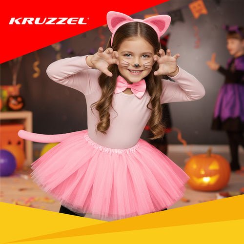 Kätzchenkostüm - Rosa 4 - teilig Kruzzel 26517 - Easy2sell - Deluxe