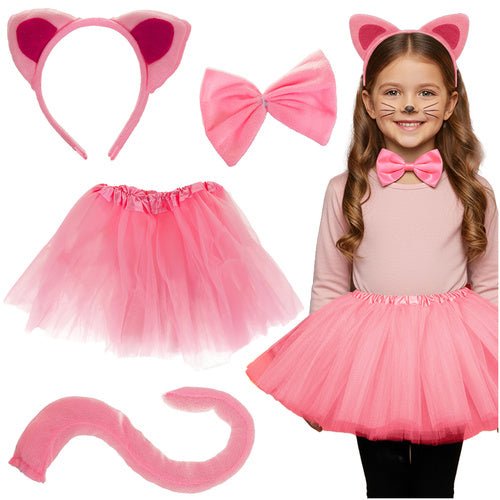 Kätzchenkostüm - Rosa 4 - teilig Kruzzel 26517 - Easy2sell - Deluxe