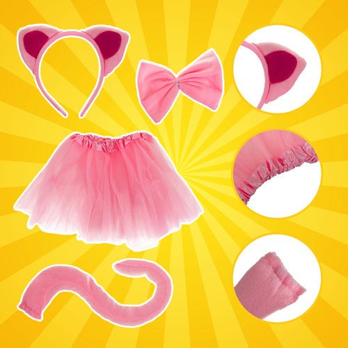 Kätzchenkostüm - Rosa 4 - teilig Kruzzel 26517 - Easy2sell - Deluxe