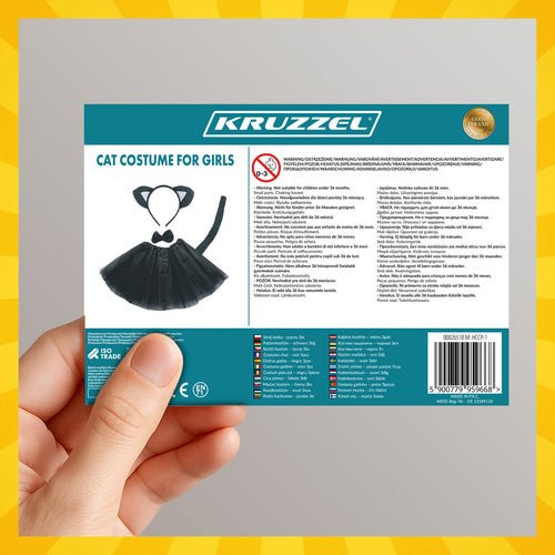 Kätzchenkostüm - Schwarz 4 - teilig Kruzzel 26518 - Easy2sell - Deluxe