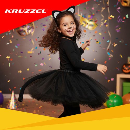 Kätzchenkostüm - Schwarz 4 - teilig Kruzzel 26518 - Easy2sell - Deluxe