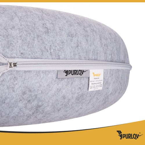 Katzentunnel mit Anti - Stress - Donut - Design in Grau - Easy2sell - Deluxe