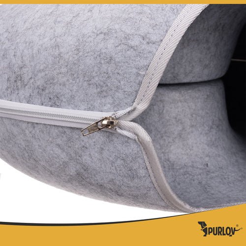 Katzentunnel mit Anti - Stress - Donut - Design in Grau - Easy2sell - Deluxe