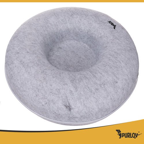 Katzentunnel mit Anti - Stress - Donut - Design in Grau - Easy2sell - Deluxe