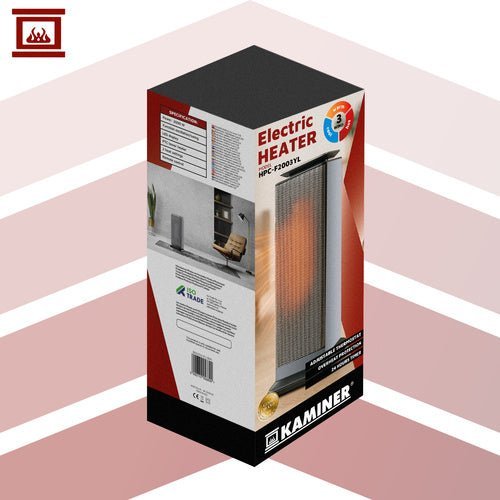 Keramik - Elektroheizung mit Fernbedienung, 2000W PTC - Heizer, Schwarz - Easy2sell - Deluxe