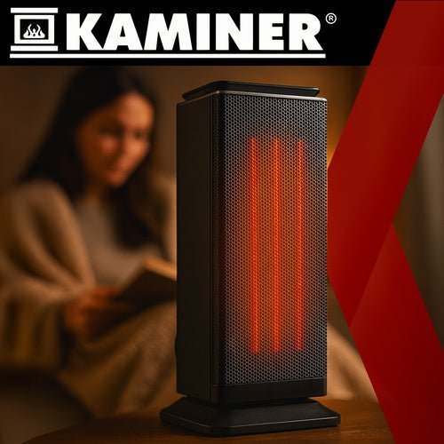 Keramik - Elektroheizung mit Fernbedienung, 2000W PTC - Heizer, Schwarz - Easy2sell - Deluxe