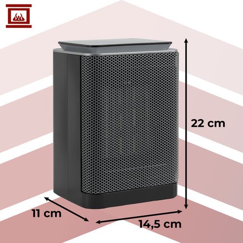 Keramikheizung PTC 1500W Elektrischer Heizlüfter mit LED - Anzeige, Schwarz - Easy2sell - Deluxe