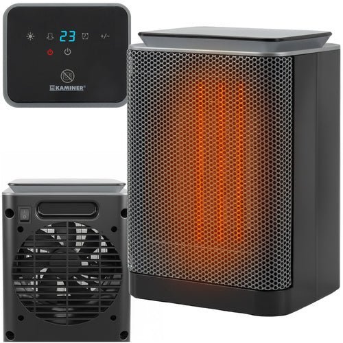 Keramikheizung PTC 1500W Elektrischer Heizlüfter mit LED - Anzeige, Schwarz - Easy2sell - Deluxe