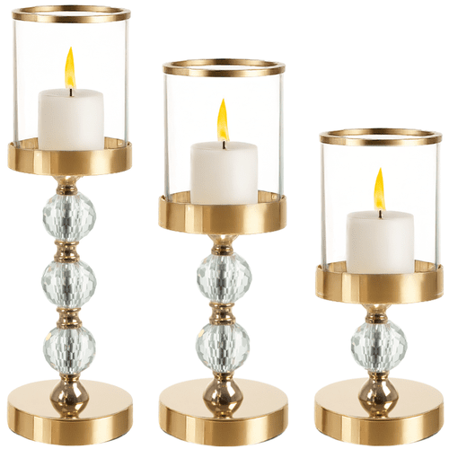 Kerzenständer - Laternen Set 3 - tlg. gold Ruhhy 26487 - Easy2sell - Deluxe