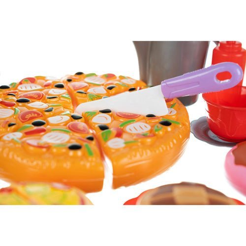 Kinder - Kochset mit Klett - Pizza und Fast - Food - Spielzeug – 42 - teilig - Easy2sell - Deluxe