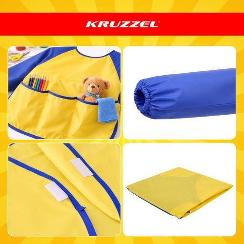 Kinder - Malschürze Wasserdicht mit Ärmeln – Schutzschürze Größe S 98 - 122 - Easy2sell - Deluxe