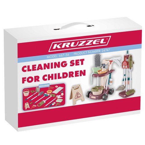 Kinder Reinigungsset 18 - in - 1 Spielzeug mit Staubsauger und Trolley - Easy2sell - Deluxe