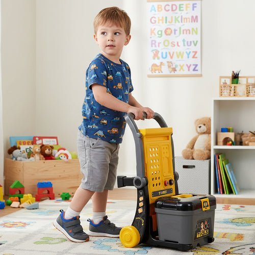Kinder Spielzeugwerkstatt 3 - in - 1 – Mobiler Werkzeugwagen mit 59 Teilen - Easy2sell - Deluxe