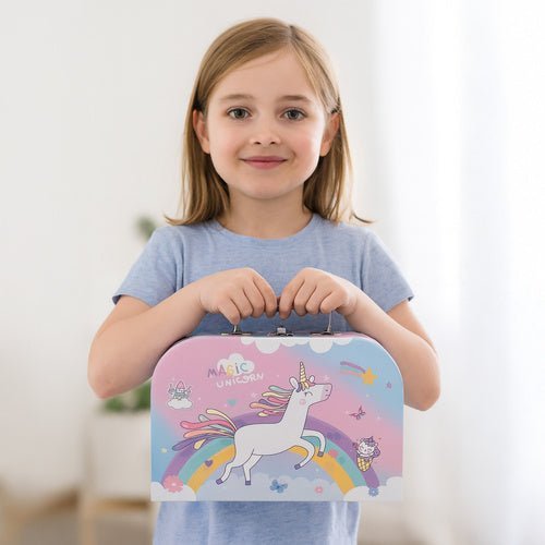 Kinder - Teeservice im Koffer – 42 - teiliges Spielzeug - Set mit Etagere, Bunt - Easy2sell - Deluxe