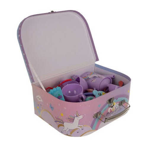 Kinder - Teeservice im Koffer – 42 - teiliges Spielzeug - Set mit Etagere, Bunt - Easy2sell - Deluxe