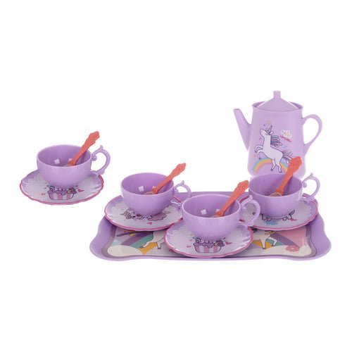 Kinder - Teeservice im Koffer – 42 - teiliges Spielzeug - Set mit Etagere, Bunt - Easy2sell - Deluxe
