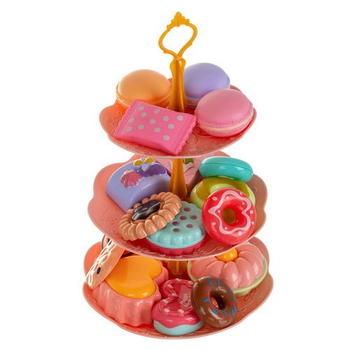 Kinder Teeservice im Koffer – 48 - teiliges Spielzeugset mit Gebäck - Easy2sell - Deluxe