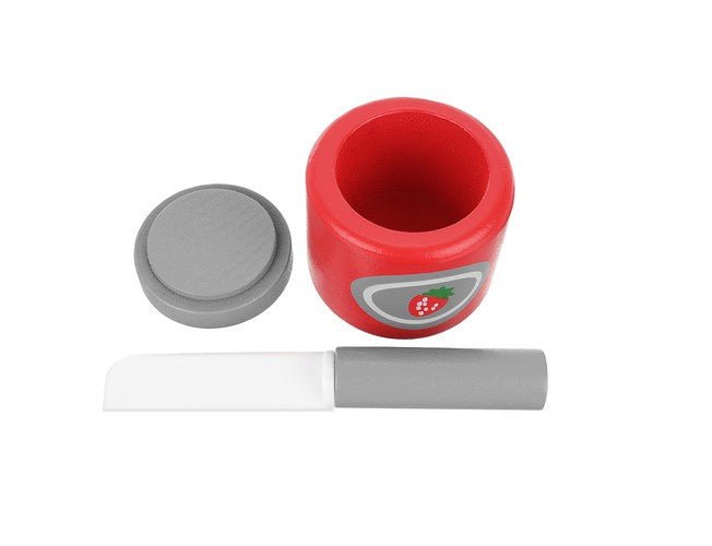 Kinder Toaster Set aus Holz – 8 - teiliges Frühstücksset Spielzeug Mehrfarbig - Easy2sell - Deluxe