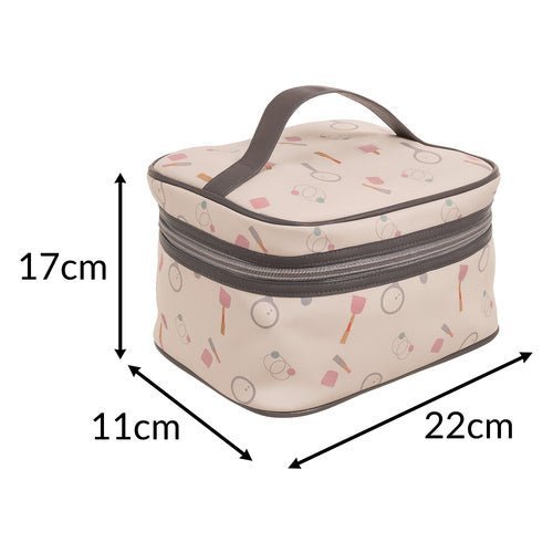 Kinderkosmetikset aus Holz – 17 - teiliges Lernspielzeug mit Kosmetiktasche - Easy2sell - Deluxe