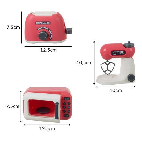 Kinderküchenset 26 - teilig mit Mixer, Toaster und Mikrowelle Spielzeug - Easy2sell - Deluxe